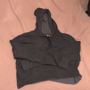 Cropped hooded sweatshirt